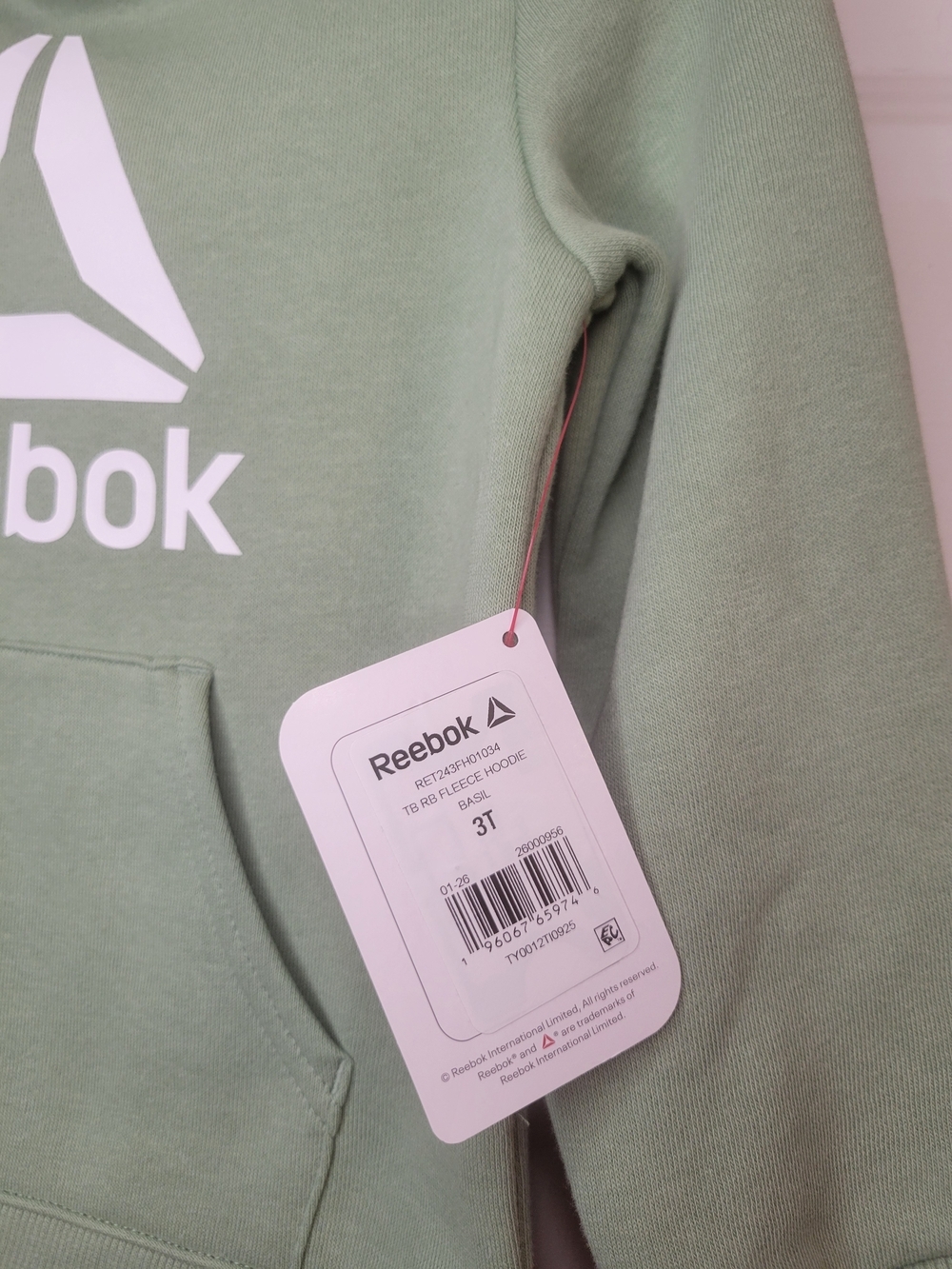 Reebok Kids' Sage Green Logo Hoodie - Picture 7 of 8